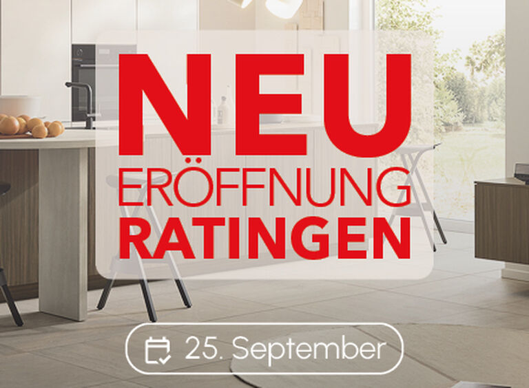 Neuer&ouml;ffnung unseres K&uuml;chenmarktes in Ratingen am 25. September
