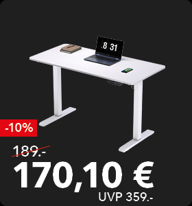 LAOW Schreibtisch elektr. Holz dekor
