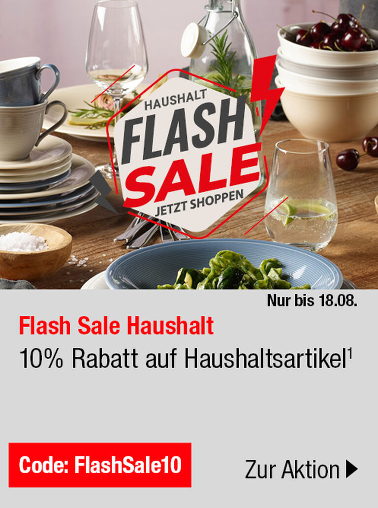 Flash Sale, 10% Rabatt auf Haushaltsartikel