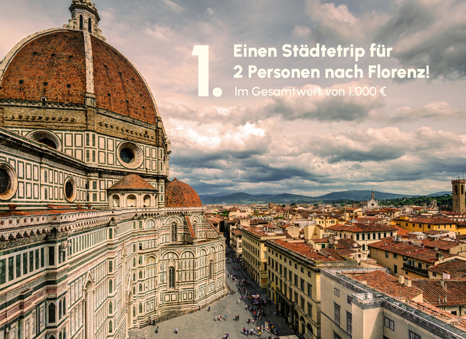Einen St&auml;dtetrip f&uuml;r 2 Personen nach Florenz!
