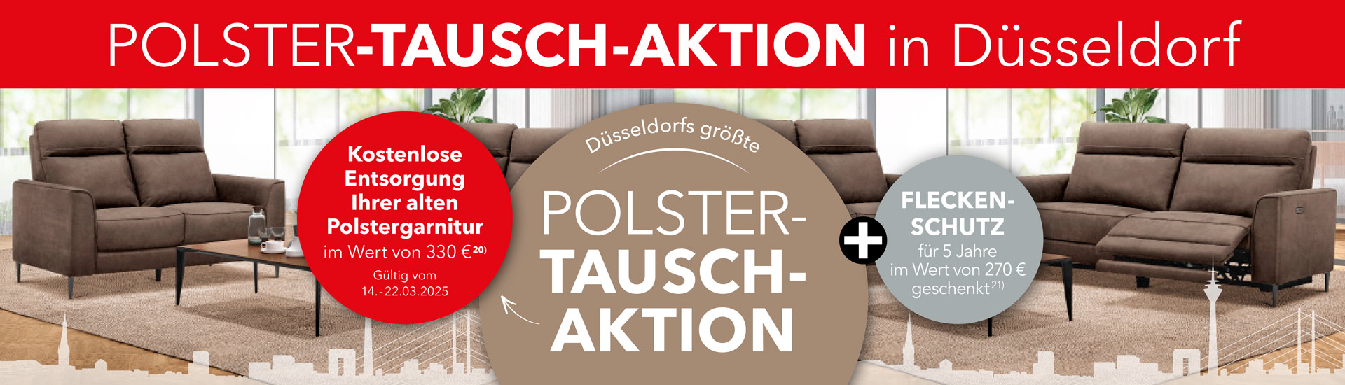 Polster-Tausch-Aktion in Düsseldorf