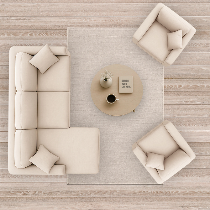 Rechteckige Fu&szlig;matte mit braun-schwarzem Zebramuster auf hellem Holzfu&szlig;boden. Neben der Matte steht ein Paar wei&szlig;e Hausschuhe.