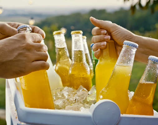 Bunte Getr&auml;nkeauswahl im American Style beim All American Day