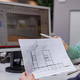 3D Computer Planung auf Papier und Bildschirm