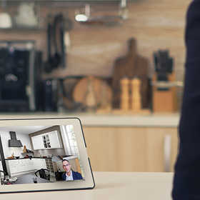 Planung einer Küche am Tablett mittels Screensharing