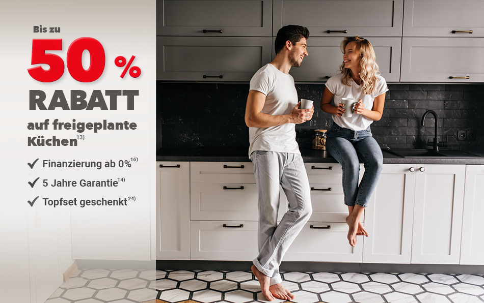 Rabattaktion auf freigeplante Küchen