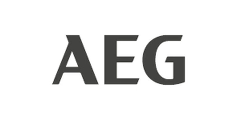 Wei&szlig;es Bild mit Schriftzug "AEG"