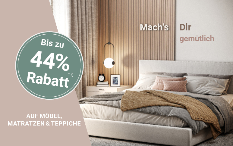44% Rabatt auf Möbel