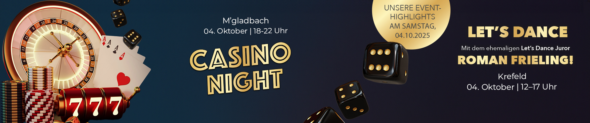 Casino Night bei Schaffrath lets dance in Krefeld 