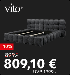 Vito Hops Designbett in Schwarz