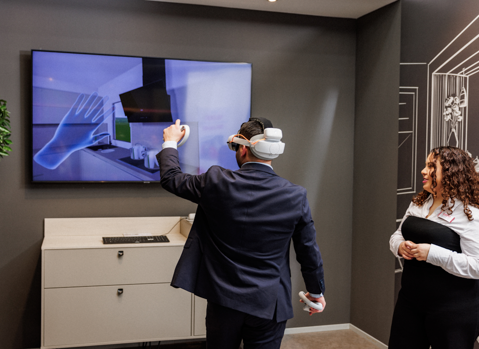 VR-Koje bei Schaffrath: erleben Sie Ihre neue K&uuml;che in 3-D.