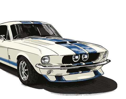 Retro Auto im amerikanischen Stil beim All American Day