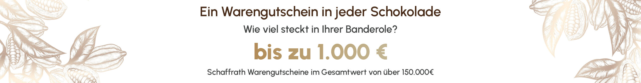Warengutscheine Banderole Schokolade