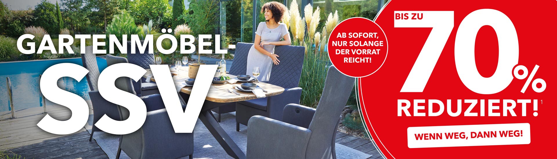 Bis zu 70% Rabatt auf Gartenmöbel