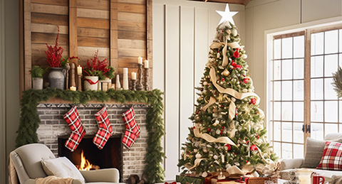 Weihnachtliches Wohnzimmer