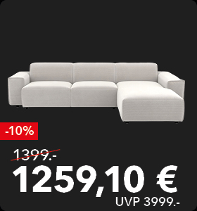 Scandi Polstergarnitur Cord weiß