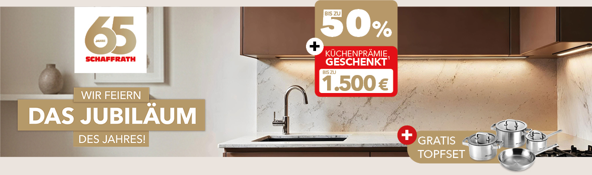 Gro&szlig;es Jubil&auml;ums-Event bei Schaffrath in allen Wohnkaufh&auml;usern