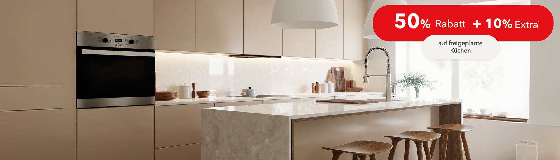 K&uuml;chen zum Jubil&auml;umspreis &ndash; 65 Jahre Schaffrath, bis zu 50 % Rabatt auf individuell geplante K&uuml;chen + 10 % Extra