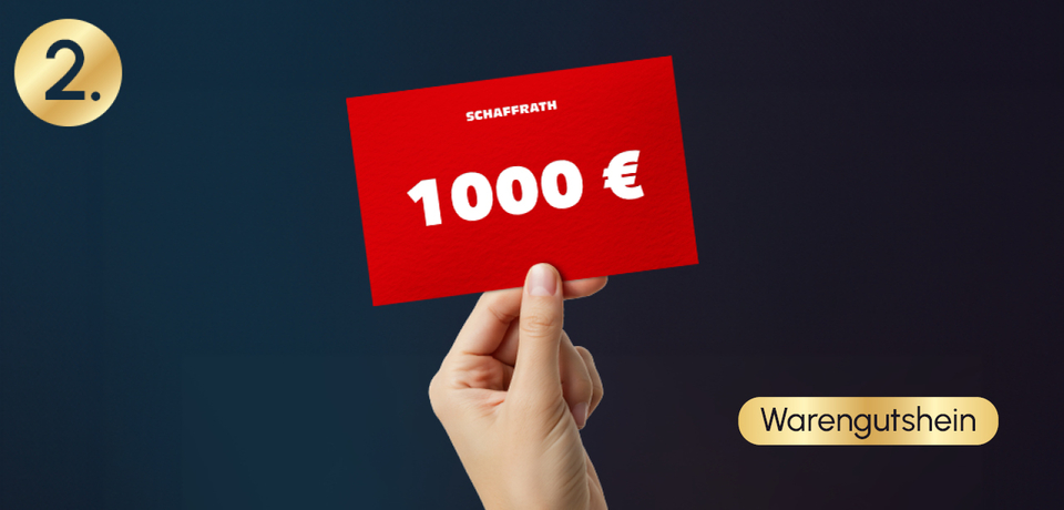 2 und 3 Preis: Warengutscheine (2x1000&euro;)
