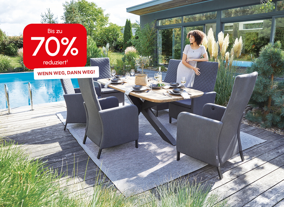 SSV Garten bei Schaffrath, Sichern Sie sich bis zu 70 % Rabatt auf ausgew&auml;hlte Gartenm&ouml;bel und Gartenartikel in den Filialen