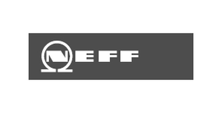 Weißes Bild mit Schriftzug "neff"