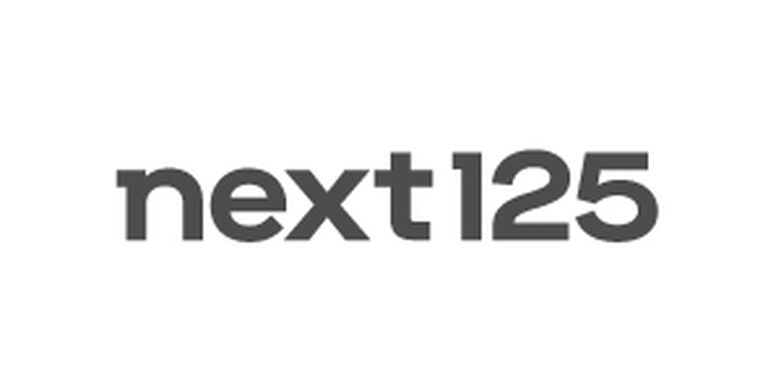 Wei&szlig;es Bild mit Schriftzug "next125"