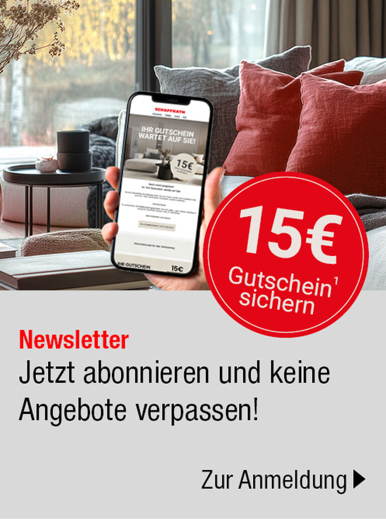 Newsletter Anmeldung 15€ Gutschein