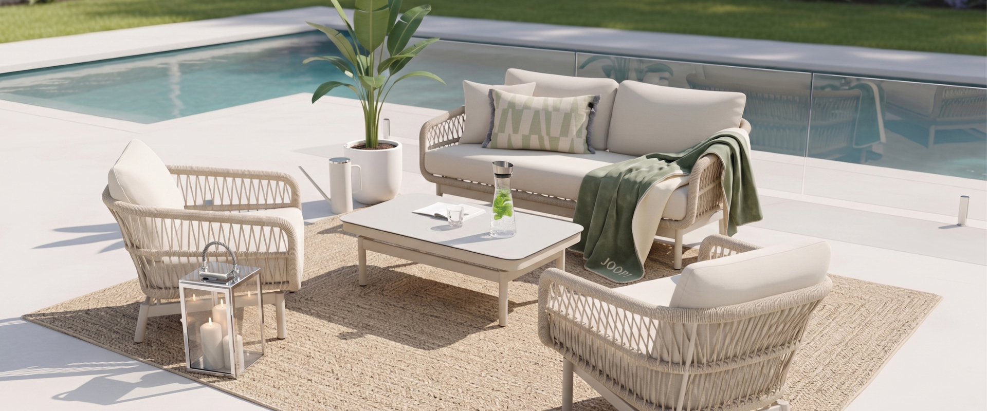 Gartenlounge im Sommer