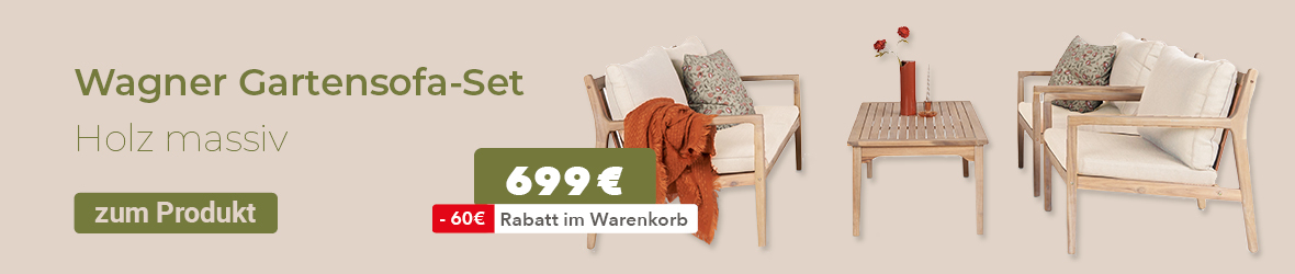 Gartensofa Set Holz massiv