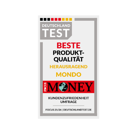 Siegel Beste Produktqualit&auml;t Mondo