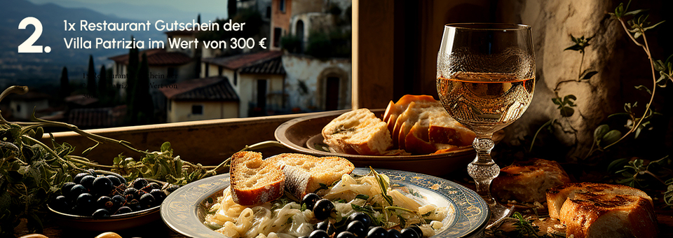 Gewinnspiel 1x Restaurant Gutschein der Villa Patrizia im Wert von 300 &euro;