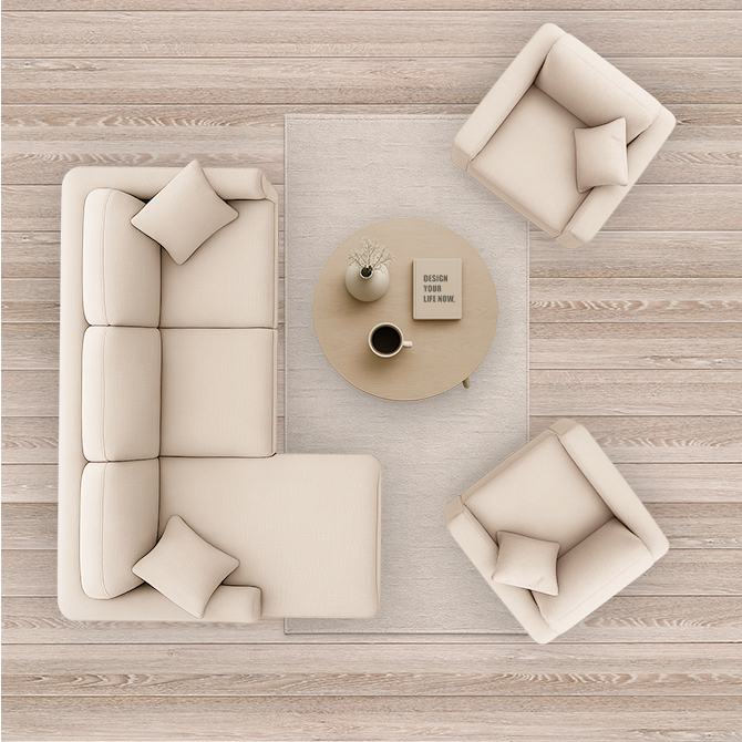 Zwei flauschige Teppiche in Felloptik auf dunklem Holzfu&szlig;boden: links ein cremefarbenes Schaffell mit lockiger Struktur, rechts ein glattes, wei&szlig;es Kunstfell mit seidigem Glanz.