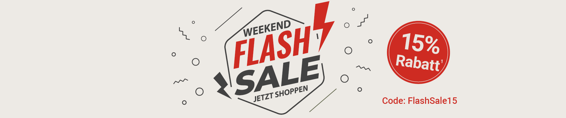 Flash Sale 15% Rabatt auf Produkte aus den Kategorien Haushalt, Leuchten, Deko, Textilien & Teppiche