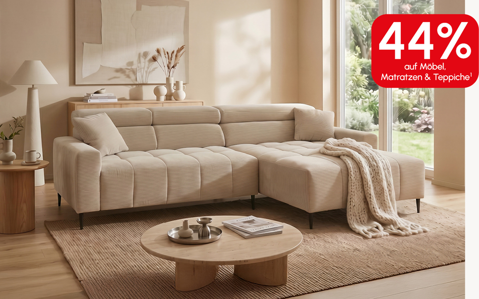 40% Rabatt auf M&ouml;bel, Matratzen und Teppiche + 10% Extra Rabatt