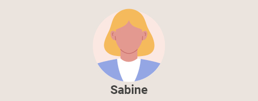 Cartoon Zeichnung eines weiblichen Kopfes