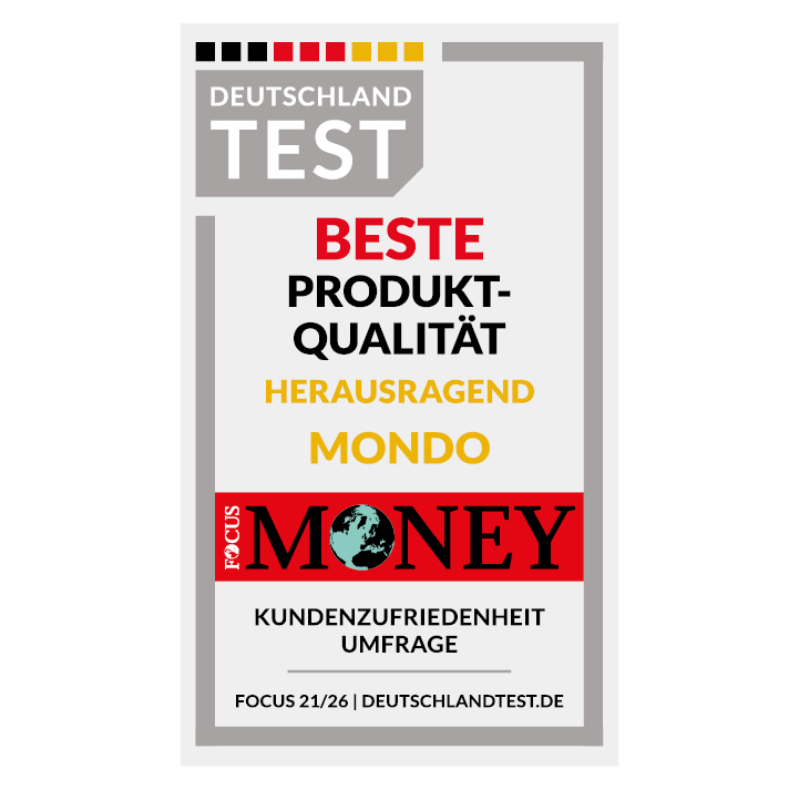 Siegel Beste Produktqualit&auml;t Mondo