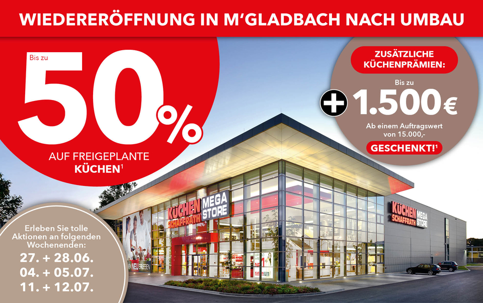 Wiedereröffnung nach Umbau Mönchengladbach Mega Store