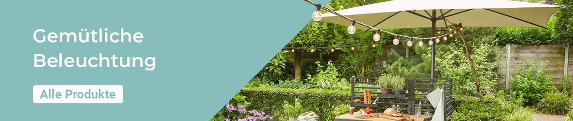 Gemütliche Beleuchtung für sommerliche Gartenabende