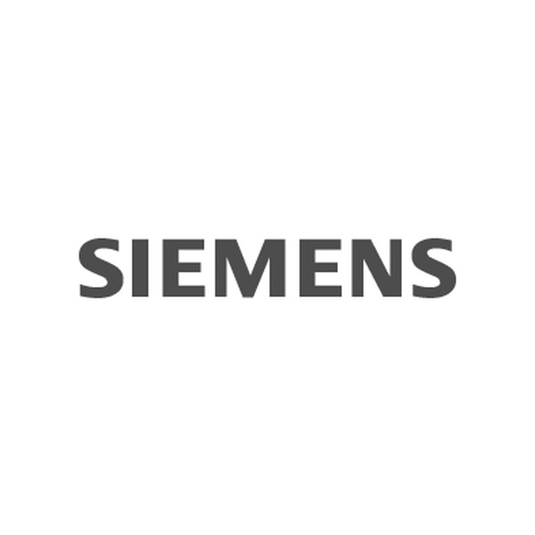 Weißes Bild mit Schriftzug "SIEMENS"