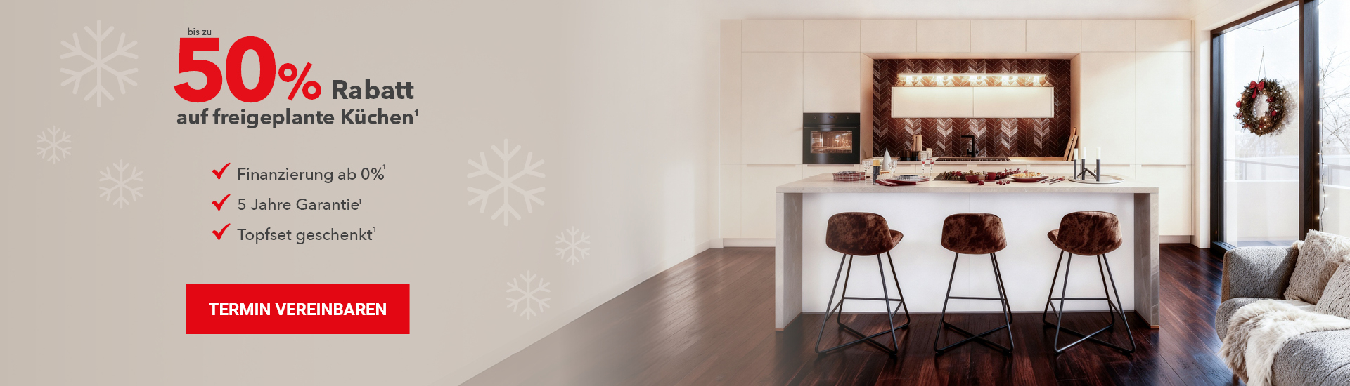 bis zu 50% auf Küchen