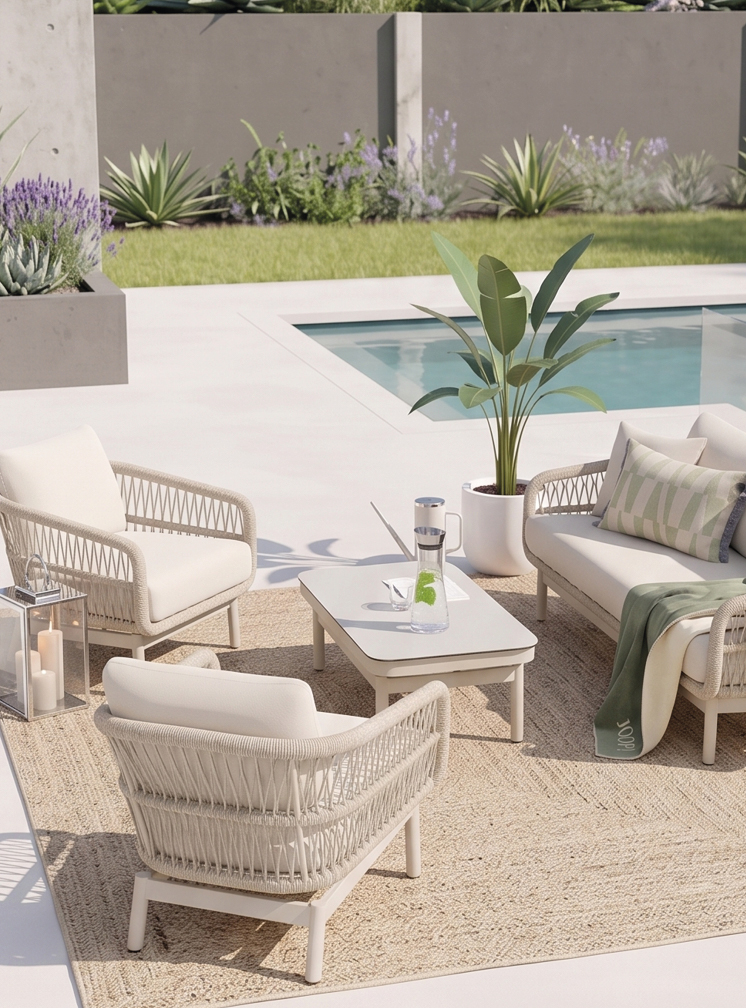 Gartenlounge im Sommer