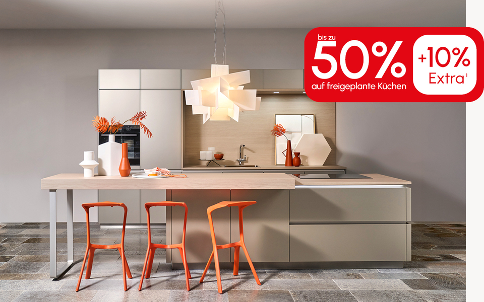 50+10% auf freigeplante K&uuml;chen