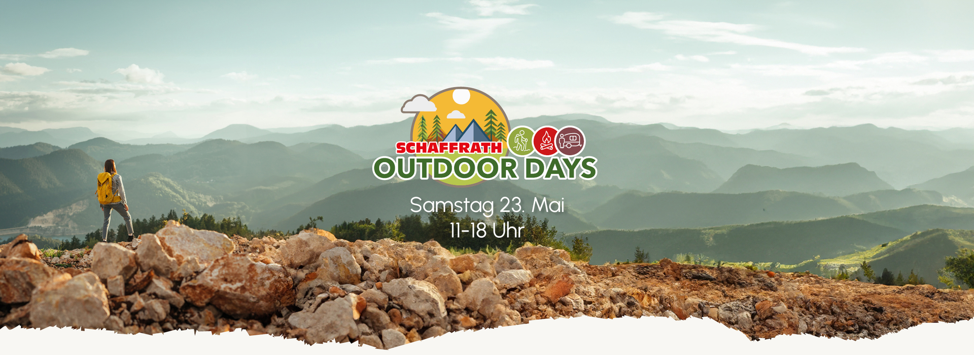 Hero-Banner f&uuml;r den Outdoor Days bei Schaffrath