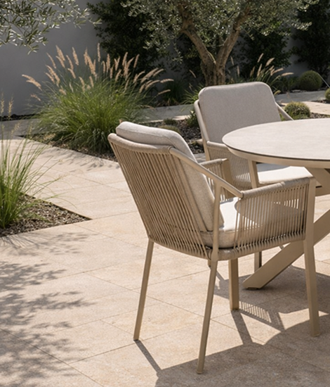 Beige Garten Stuhl