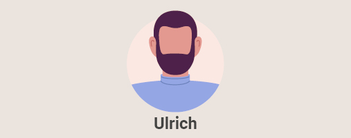 Cartoon Zeichnung eines m&auml;nnlichen Kopfes