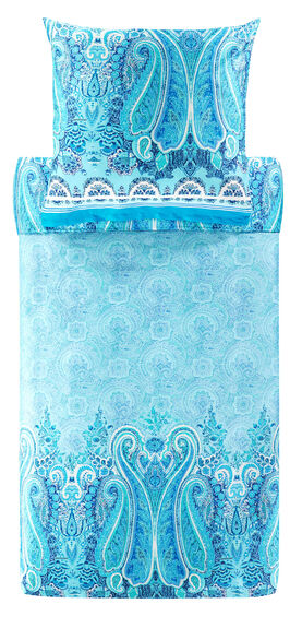 Bassetti Satin-Bettw&auml;sche blau