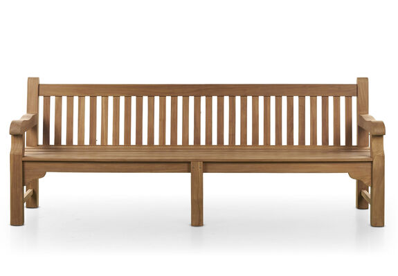 OUTDOOR Teak Gartenbank mit Auflage