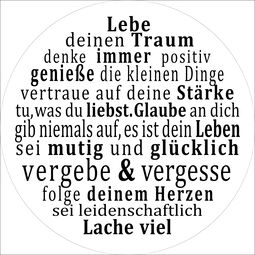 Glasbild rund 30x30cm