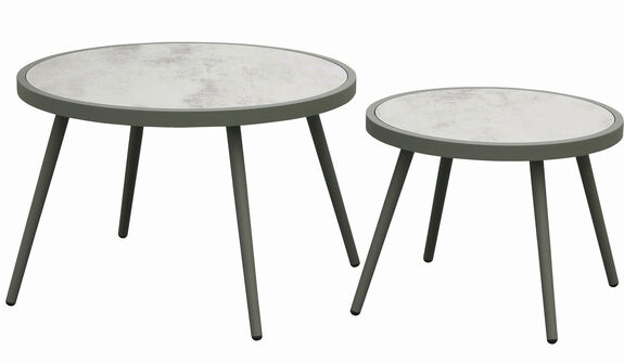 OUTDOOR Beistelltisch Set 2 tlg.