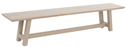 OUTDOOR Gartenbank Teak Weiss